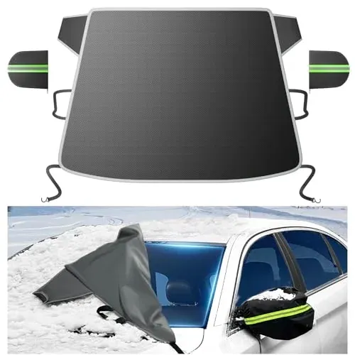 DooGooCoo upgraded 7-layer car windshield snow cover for efficient winter protection