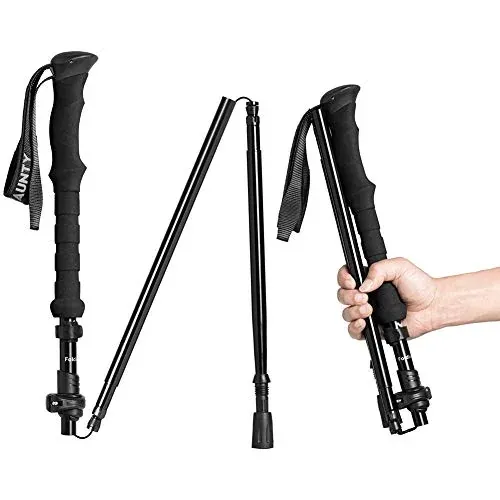 CLINE collapsible trekking pole made of durable aluminum alloy, designed for hiking and walking support.
