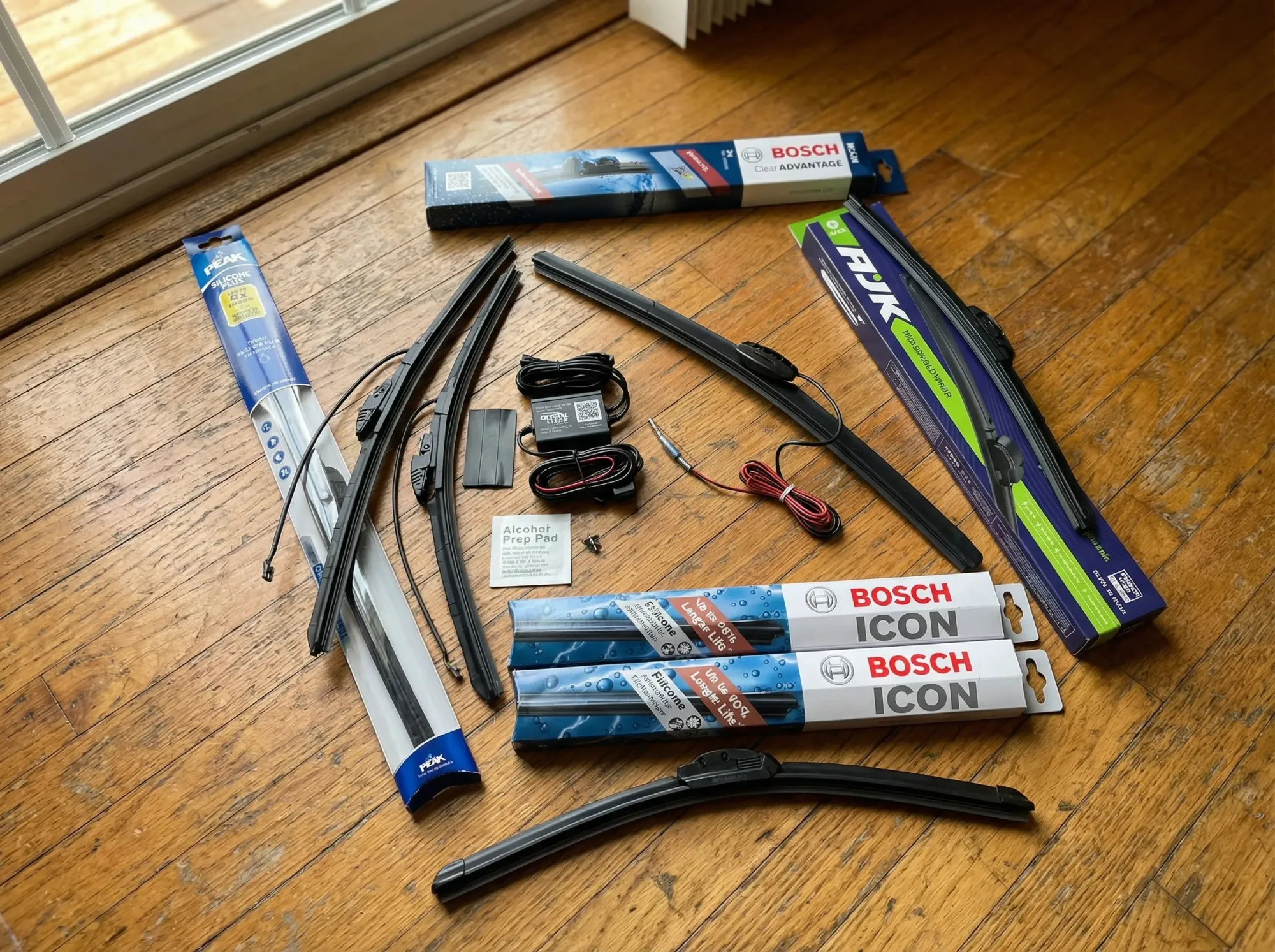 Product collection display for best winter wiper blades