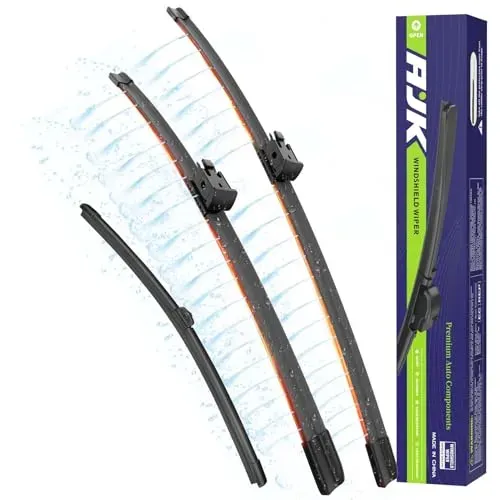 AJK heated windshield wiper blades set for BMW iX, 2022-2025, package of three